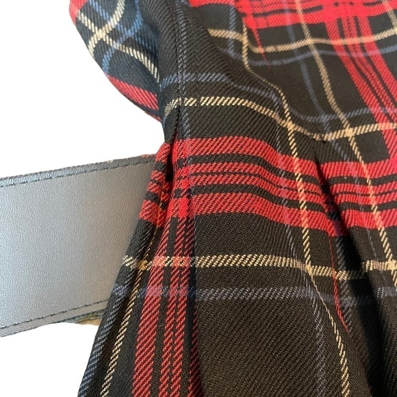 Cremieux Plaid Pleated Shirt Dress w/ Matching Belt Sz. 4 - Picture 15 of 16